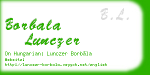 borbala lunczer business card