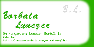 borbala lunczer business card